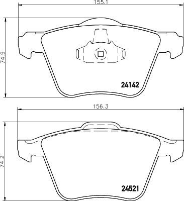 Pagid T1664 - Тормозные колодки, дисковые, комплект autosila-amz.com