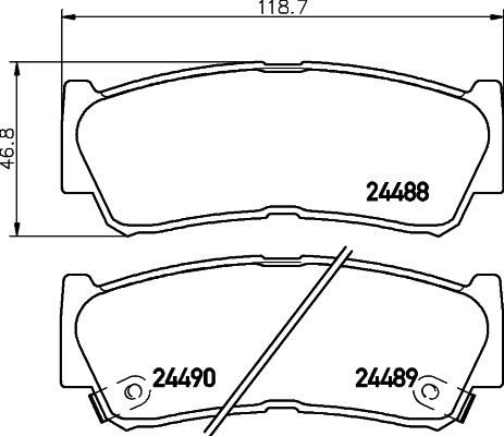 Pagid T1672 - Тормозные колодки, дисковые, комплект autosila-amz.com