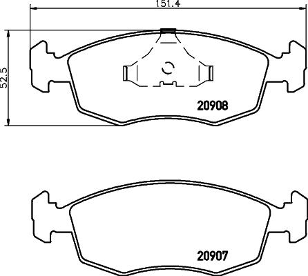 Pagid T1005 - Тормозные колодки, дисковые, комплект autosila-amz.com