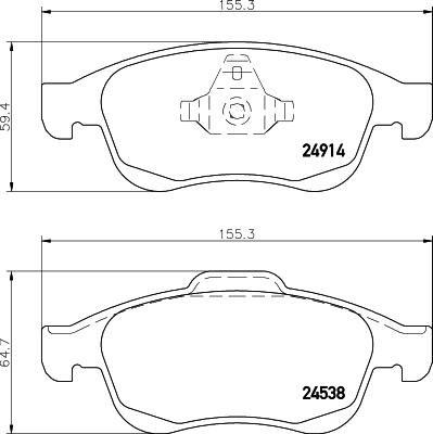 Pagid T1894 - Тормозные колодки, дисковые, комплект autosila-amz.com