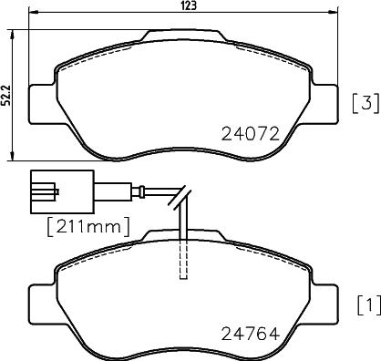 Pagid T1832 - Тормозные колодки, дисковые, комплект autosila-amz.com