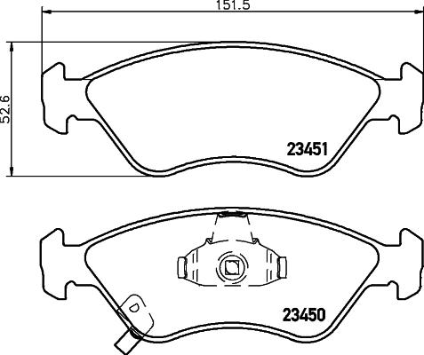 Pagid T1301 - Комплект тормозных колодок, дисковый тормоз autosila-amz.com