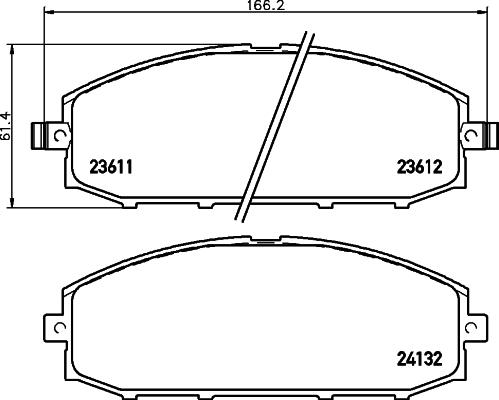 Pagid T1370 - Тормозные колодки, дисковые, комплект autosila-amz.com