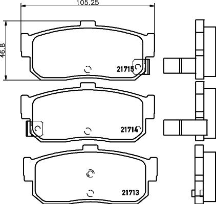 Pagid T3028 - Тормозные колодки, дисковые, комплект autosila-amz.com