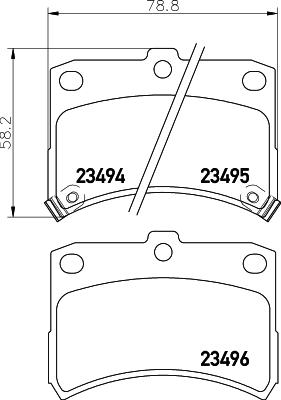 Pagid T3104 - Тормозные колодки, дисковые, комплект autosila-amz.com