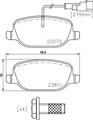 Pagid T2490 - Тормозные колодки, дисковые, комплект autosila-amz.com