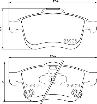 Pagid T2442 - Тормозные колодки, дисковые, комплект autosila-amz.com