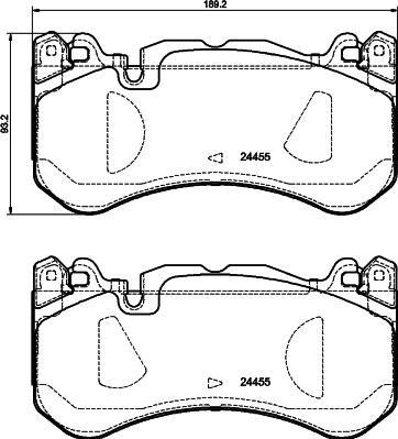 Pagid T2698 - Тормозные колодки, дисковые, комплект autosila-amz.com