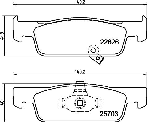 Pagid T2659 - Тормозные колодки, дисковые, комплект autosila-amz.com