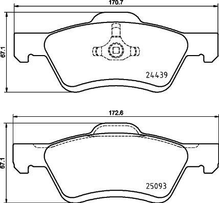 Pagid T2677 - Тормозные колодки, дисковые, комплект autosila-amz.com