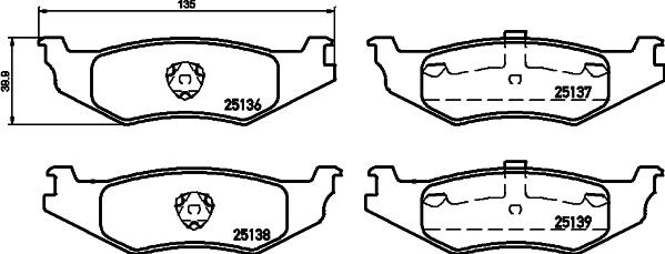 Pagid T2032 - Тормозные колодки, дисковые, комплект autosila-amz.com