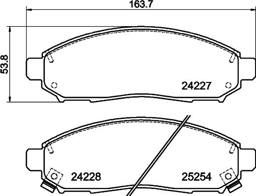 Pagid T2105 - Тормозные колодки, дисковые, комплект autosila-amz.com