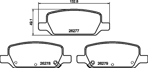 Pagid T2899 - Тормозные колодки, дисковые, комплект autosila-amz.com