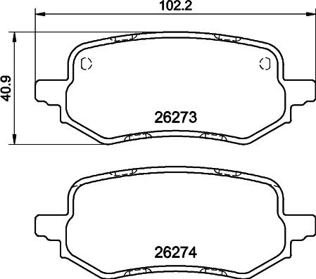 Pagid T2896 - Тормозные колодки, дисковые, комплект autosila-amz.com