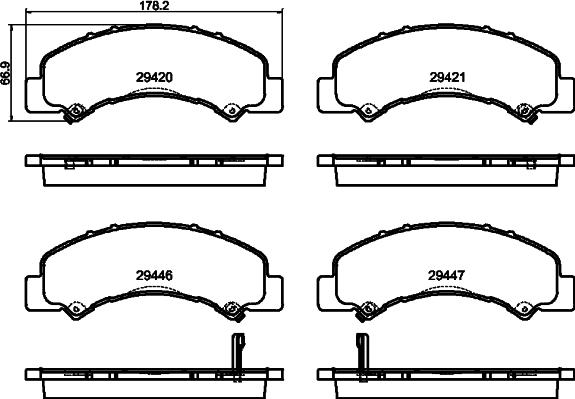 Pagid T2809 - Тормозные колодки, дисковые, комплект autosila-amz.com