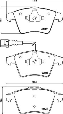 Pagid T2312 - Тормозные колодки, дисковые, комплект autosila-amz.com