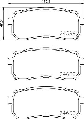 Pagid T2383 - Тормозные колодки, дисковые, комплект autosila-amz.com