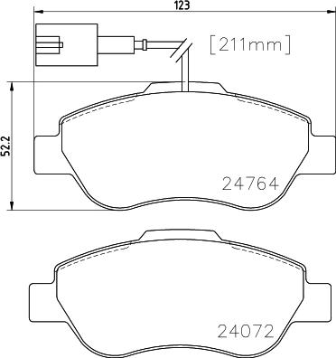 Pagid T2215 - Тормозные колодки, дисковые, комплект autosila-amz.com