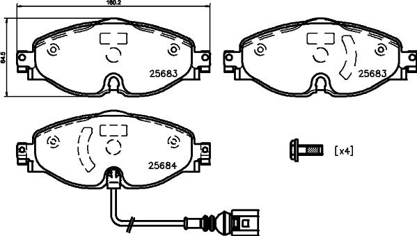 Pagid T2239 - Тормозные колодки, дисковые, комплект autosila-amz.com