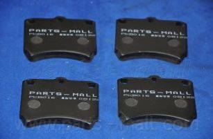 Parts-Mall PKB-016 - Тормозные колодки, дисковые, комплект autosila-amz.com