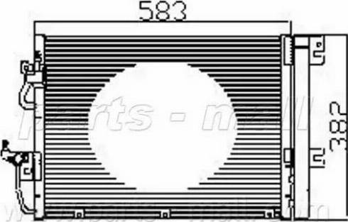 Parts-Mall PXNC1-008 - Конденсатор кондиционера autosila-amz.com