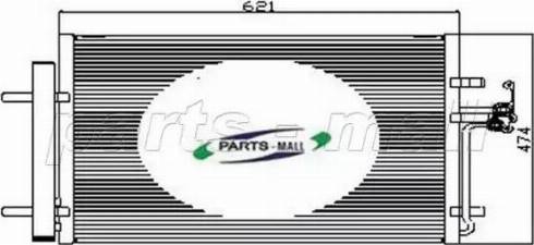 Parts-Mall PXNC2-007 - Конденсатор кондиционера autosila-amz.com