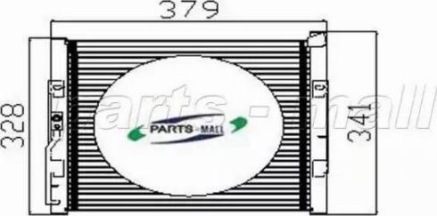 Parts-Mall PXNC2-011 - Конденсатор кондиционера autosila-amz.com