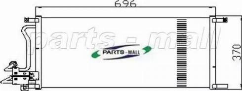 Parts-Mall PXNC2-020 - Конденсатор кондиционера autosila-amz.com