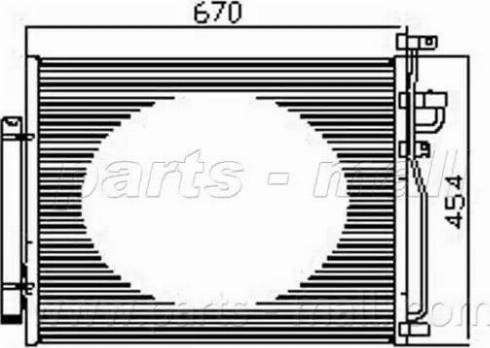 Parts-Mall PXNCC-038 - Конденсатор кондиционера autosila-amz.com