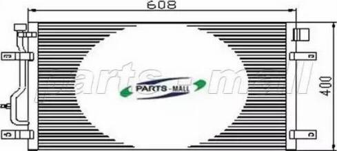 Parts-Mall PXNCT-005 - Конденсатор кондиционера autosila-amz.com