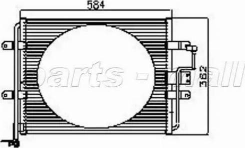 Parts-Mall PXNCX-074T - Конденсатор кондиционера autosila-amz.com