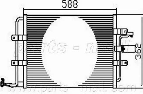 Parts-Mall PXNCX-075T - Конденсатор кондиционера autosila-amz.com