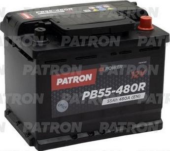 Patron PB55-480R - Стартерная аккумуляторная батарея, АКБ autosila-amz.com