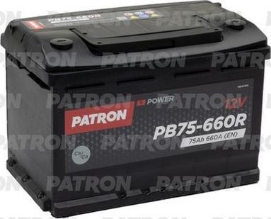 Patron PB75-660R - Стартерная аккумуляторная батарея, АКБ autosila-amz.com