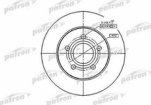 Patron PBD4045 - Тормозной диск autosila-amz.com