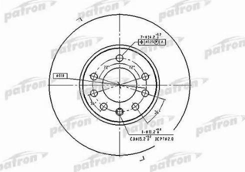 Patron PBD4048 - Тормозной диск autosila-amz.com