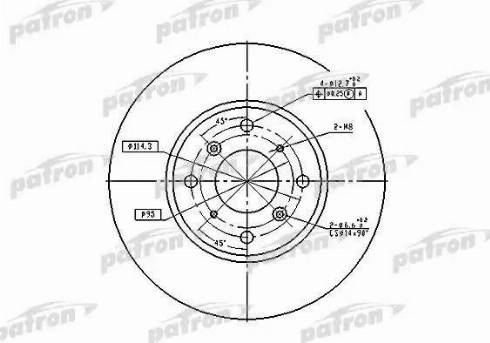 Patron PBD4151 - Тормозной диск autosila-amz.com