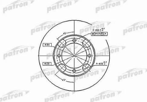 Patron PBD4157 - ДИСК ТОРМОЗНОЙ ПЕРЕДН HYUNDAI: LANTRA I 90-95, LANTRA II 96-00, LANTRA II WAGON 97- autosila-amz.com