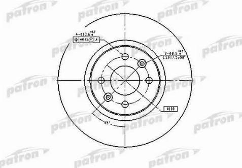 Patron PBD4110 - Тормозной диск autosila-amz.com