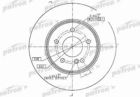 Patron PBD4134 - Тормозной диск autosila-amz.com