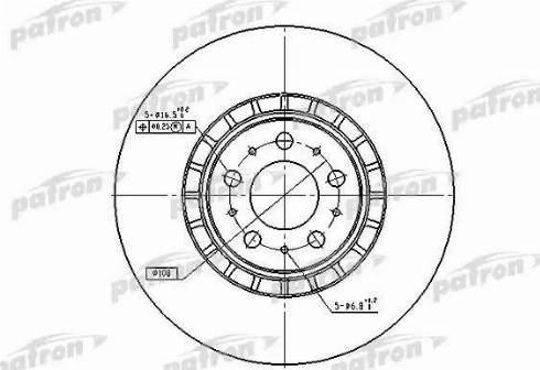 Patron PBD4340 - Тормозной диск autosila-amz.com