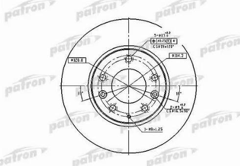 Patron PBD4386 - Тормозной диск autosila-amz.com