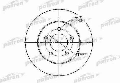 Patron PBD5373 - Тормозной диск autosila-amz.com