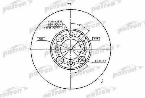 Patron PBD1998 - Тормозной диск autosila-amz.com