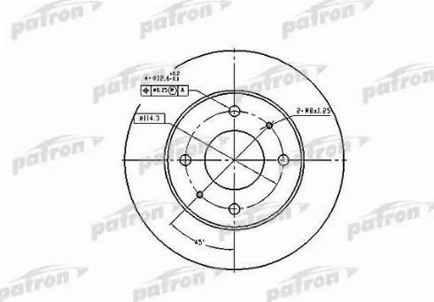 Patron PBD1443 - Тормозной диск autosila-amz.com