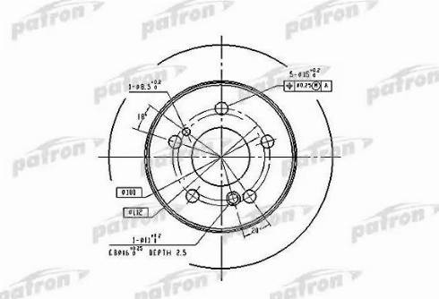 Patron PBD1583 - Тормозной диск autosila-amz.com