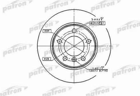 Patron PBD1539 - Тормозной диск autosila-amz.com