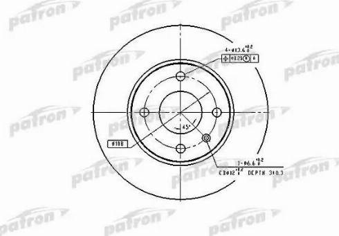 Patron PBD1655 - Тормозной диск autosila-amz.com
