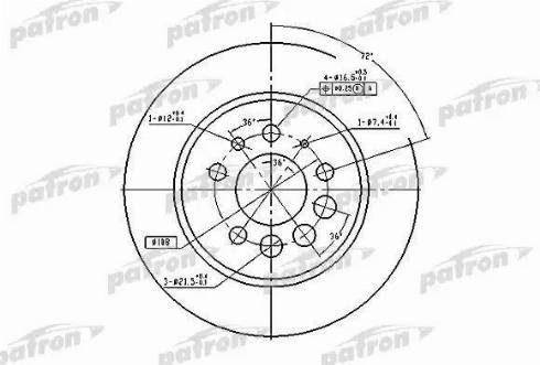 Patron PBD1674 - Тормозной диск autosila-amz.com