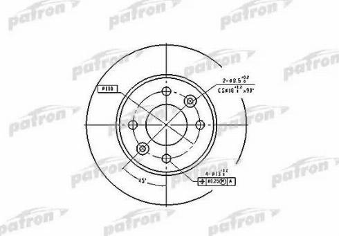 Patron PBD1013 - Тормозной диск autosila-amz.com